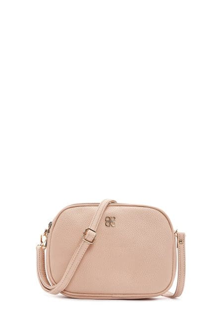 کیف کراس بادی زنانه چرم بژ مینی بند بلند دری مد