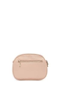 کیف کراس بادی زنانه چرم بژ مینی بند بلند دری مد