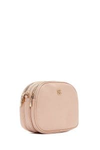 کیف کراس بادی زنانه چرم بژ مینی بند بلند دری مد