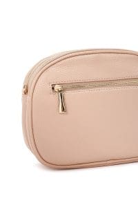 کیف کراس بادی زنانه چرم بژ مینی بند بلند دری مد