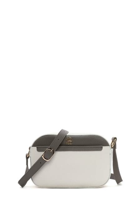 کیف کراس بادی زنانه چرم سفید بند بلند دری مد