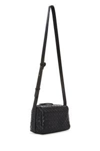 کیف کراس بادی زنانه چرم مشکی بافت‌دار دری مد