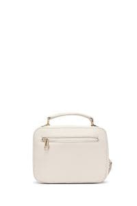 کیف کراس بادی زنانه چرم کرم بند بلند چاپ‌دار دری مد