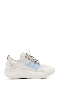 Derimod Zero کتونی زنونه پارچه‌ای طوسی بنددار با زیره ضخیم