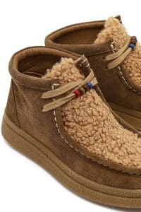 بوت تدی زنانه جیر ویزون بنددار تخت‌ضخیم دری مد