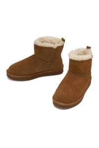 بوت تدی زنانه جیر کاراملی دری مد