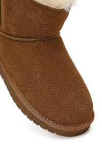 بوت تدی زنانه جیر کاراملی دری مد