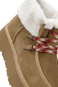 بوت زنانه تابه ضخیم‌کف جیر چرمی تدی دری مد