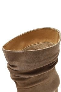 بوت زنانه جیر بژ پاشنه‌نازک دری مد