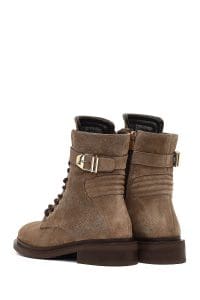 بوت زنانه جیر ویزون زیپ‌دار بنددار دری مد