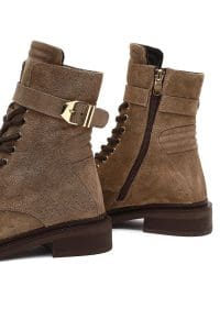 بوت زنانه جیر ویزون زیپ‌دار بنددار دری مد