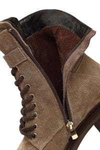 بوت زنانه جیر ویزون زیپ‌دار بنددار دری مد