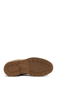 بوت زنانه جیر ویزون زیپ‌دار تخت‌ضخیم دری مد