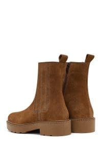 بوت زنانه جیر ویزون زیپ‌دار تخت‌ضخیم دری مد