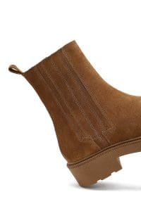 بوت زنانه جیر ویزون زیپ‌دار تخت‌ضخیم دری مد