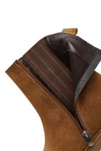 بوت زنانه جیر ویزون زیپ‌دار تخت‌ضخیم دری مد