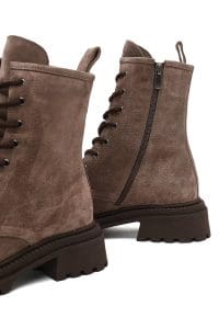 بوت زنانه جیر ویزون زیپ‌دار دری مد