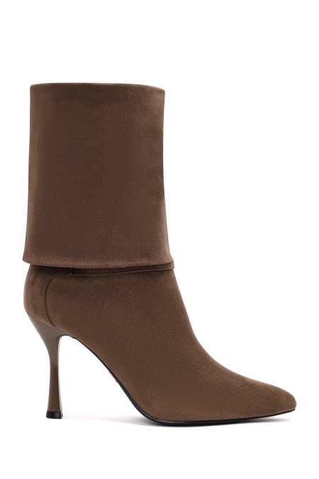 بوت زنانه جیر ویزون پاشنه‌نازک دری مد