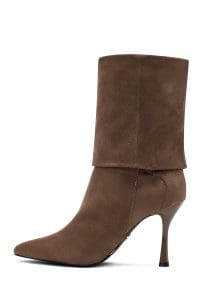 بوت زنانه جیر ویزون پاشنه‌نازک دری مد