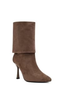 بوت زنانه جیر ویزون پاشنه‌نازک دری مد