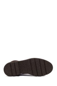 بوت زنانه قهوه‌ای سوییت چرم زیپ‌دار ضخیم دری مد