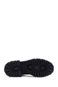 بوت زنانه مشکی جیر چرمی چلسی لژدار دری مد