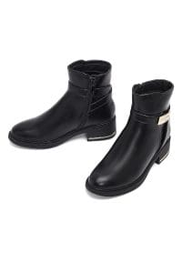 بوت زنانه مشکی زیپ دار سگک دار دری مد