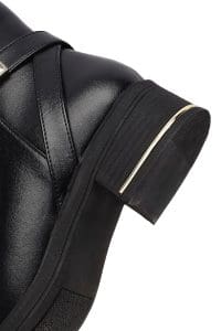 بوت زنانه مشکی زیپ دار سگک دار دری مد