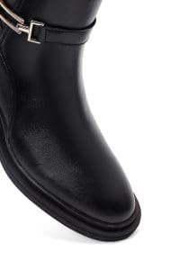 بوت زنانه مشکی زیپ‌دار سگک‌دار دری مد