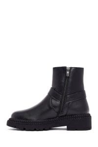 بوت زنانه مشکی زیپ‌دار ضخیم دری مد