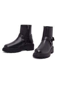 بوت زنانه مشکی زیپ‌دار ضخیم دری مد