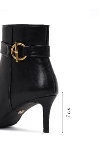 بوت زنانه مشکی زیپ‌دار پاشنه‌نازک دری مد