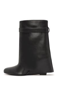 بوت زنانه مشکی پاشنه‌لژدار دری مد