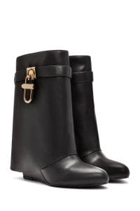 بوت زنانه مشکی پاشنه‌لژدار دری مد