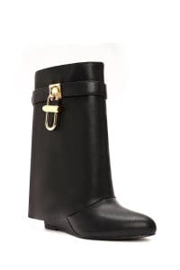 بوت زنانه مشکی پاشنه‌لژدار دری مد