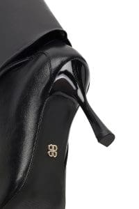 بوت زنانه مشکی پاشنه‌نازک دری مد