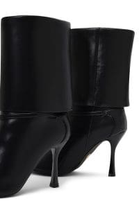 بوت زنانه مشکی پاشنه‌نازک دری مد