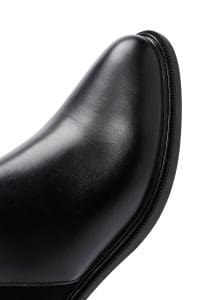 بوت زنانه مشکی چرمی جزئیات زنجیری زیپ‌دار دری مد