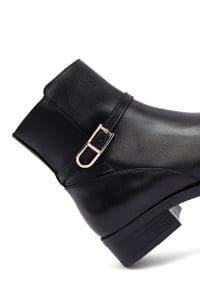 بوت زنانه مشکی چرمی زیپ‌دار دری مد