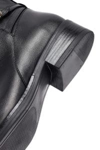 بوت زنانه مشکی چرمی زیپ‌دار دری مد