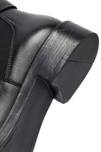 بوت زنانه مشکی چرمی زیپ‌دار دری مد