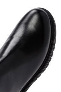 بوت زنانه مشکی چرمی زیپ‌دار دری مد