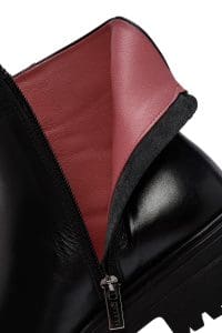 بوت زنانه مشکی چرمی زیپ‌دار دری مد