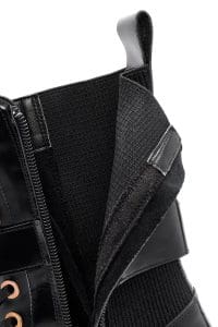 بوت زنانه مشکی چرمی زیپ‌دار چلسی دری مد