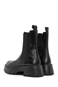 بوت زنانه مشکی چرمی چلسی دری مد