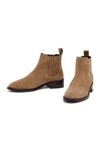 بوت زنانه ویزون جیر چرمی چلسی دری مد