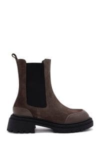 بوت زنانه ویزون جیر چرمی چلسی دری مد