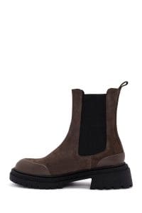 بوت زنانه ویزون جیر چرمی چلسی دری مد