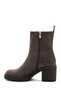 بوت زنانه ویژن جیر چرمی پاشنه ضخیم دری مد