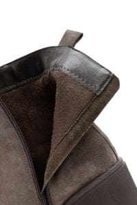 بوت زنانه ویژن جیر چرمی پاشنه ضخیم دری مد